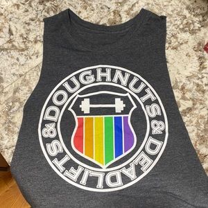 Doughnuts & deadlifts muscle pride tank size med